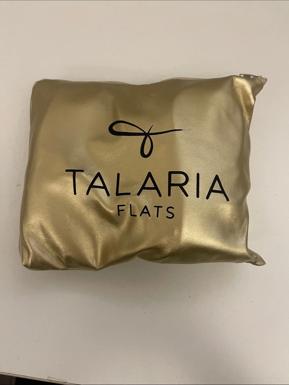 Talaria - Women’s Metallic Gold Foldable Ballet Flats Size 12